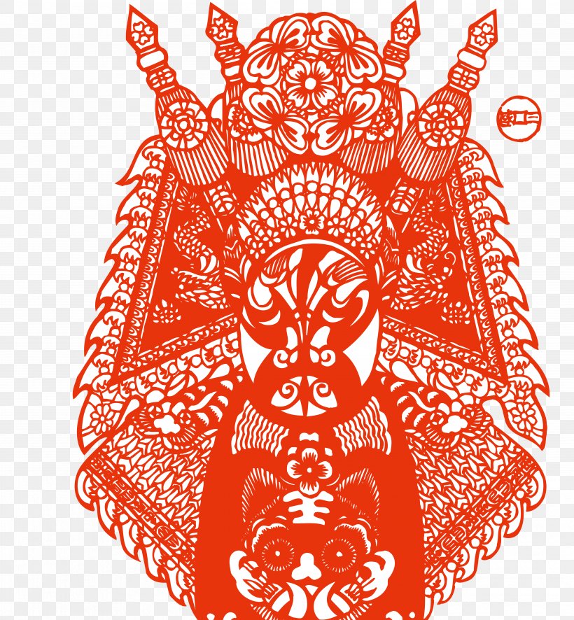 Chinese Paper Cutting China Peking Opera, PNG, 4982x5385px, Paper, Area, Art, China, Chinese Paper Cutting Download Free