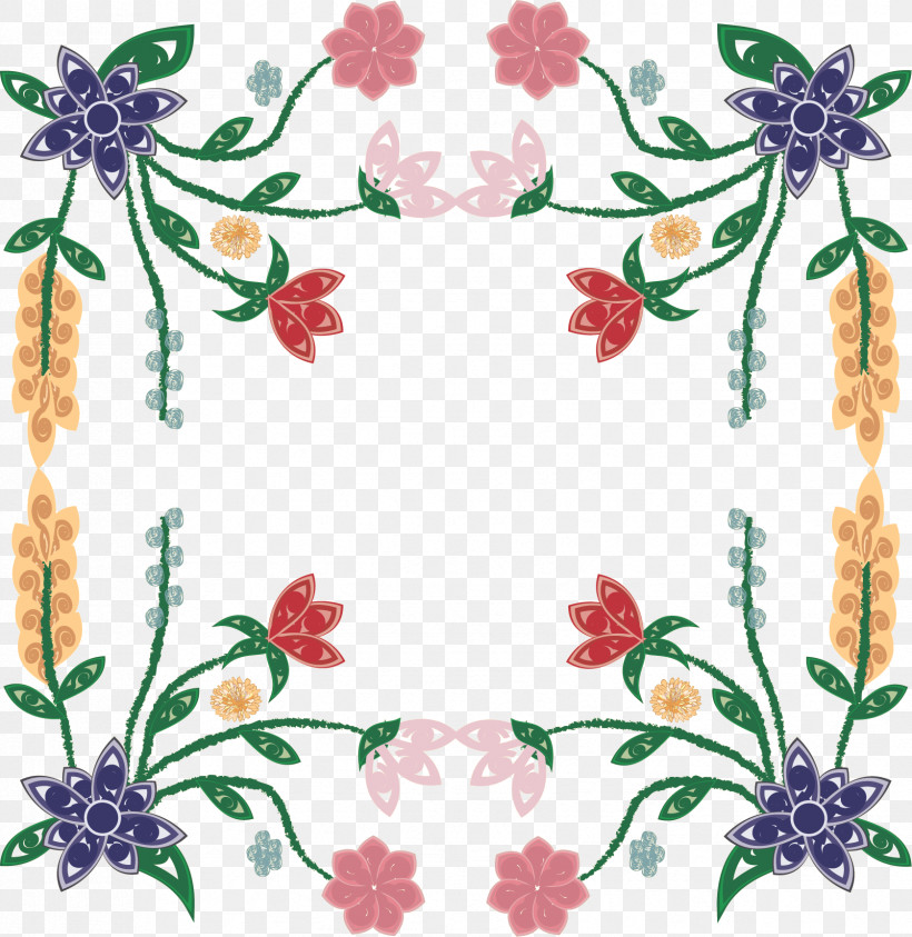 Flower Rectangle Frame Floral Rectangle Frame, PNG, 1677x1726px, Flower Rectangle Frame, Floral Design, Floral Rectangle Frame, Flower, Pedicel Download Free