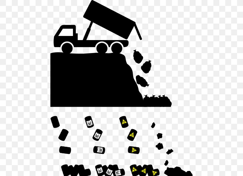 Landfill Waste Management Garbage Truck Clip Art, PNG, 480x597px, Landfill, Area, Black, Black And White, Brand Download Free