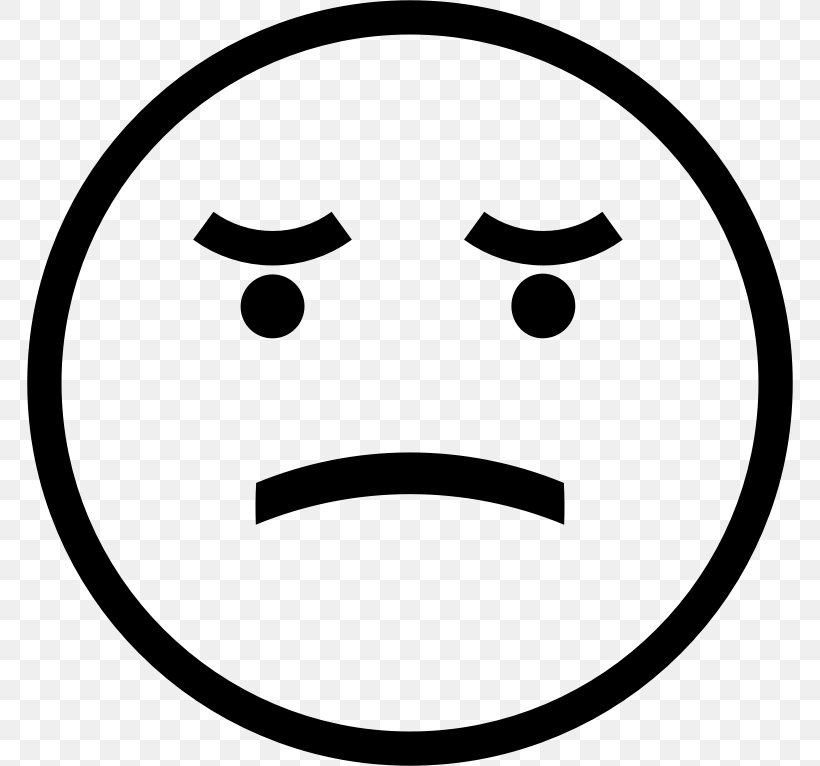 Smiley Sadness Frown Emoticon Clip Art, PNG, 766x766px, Smiley, Area, Black And White, Crying, Drawing Download Free