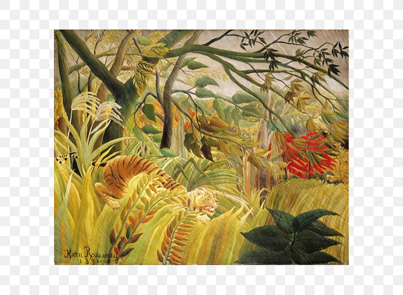 Tiger In A Tropical Storm National Gallery Exotic Landscape Painting Painter, PNG, 600x600px, Tiger In A Tropical Storm, Art, Artist, Canvas, Canvas Print Download Free