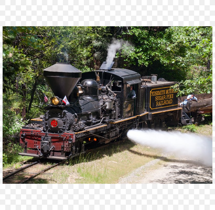 Yosemite Mountain Sugar Pine Railroad Train Rail Transport Steam Locomotive Shay Locomotive, PNG, 800x800px, Train, Auto Part, Boiler Blowdown, Drgw 463, Locomotive Download Free
