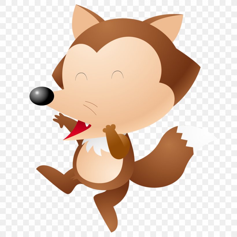 Fox Cartoon Image Vector Graphics Illustration, PNG, 1000x1000px, Fox, Animal, Carnivoran, Cartoon, Cat Like Mammal Download Free
