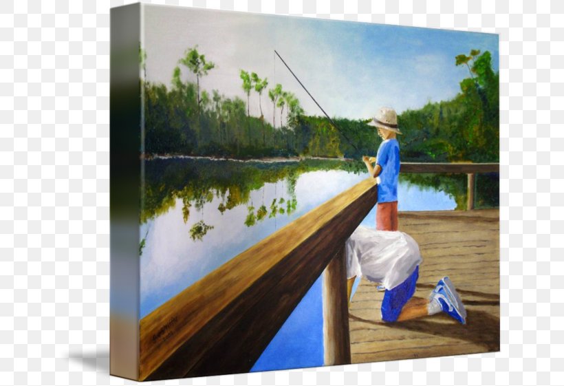 Painting Picture Frames Gallery Wrap Recreation Leisure, PNG, 650x561px, Painting, Artwork, Boat, Canvas, Fishing Download Free
