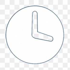 Sign Blackandwhite - Clock Icon PNG