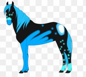 Mustang - Mustang Stallion Halter Cobalt Blue Pack Animal PNG