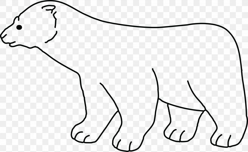 Polar Bear Whiskers Line Art Cat, PNG, 4000x2455px, Bear, Animal Figure, Area, Art, Artwork Download Free