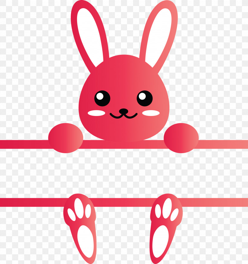 Bunny Frame Easter Day, PNG, 2819x3000px, Bunny Frame, Cartoon, Easter Bunny, Easter Day, Line Download Free