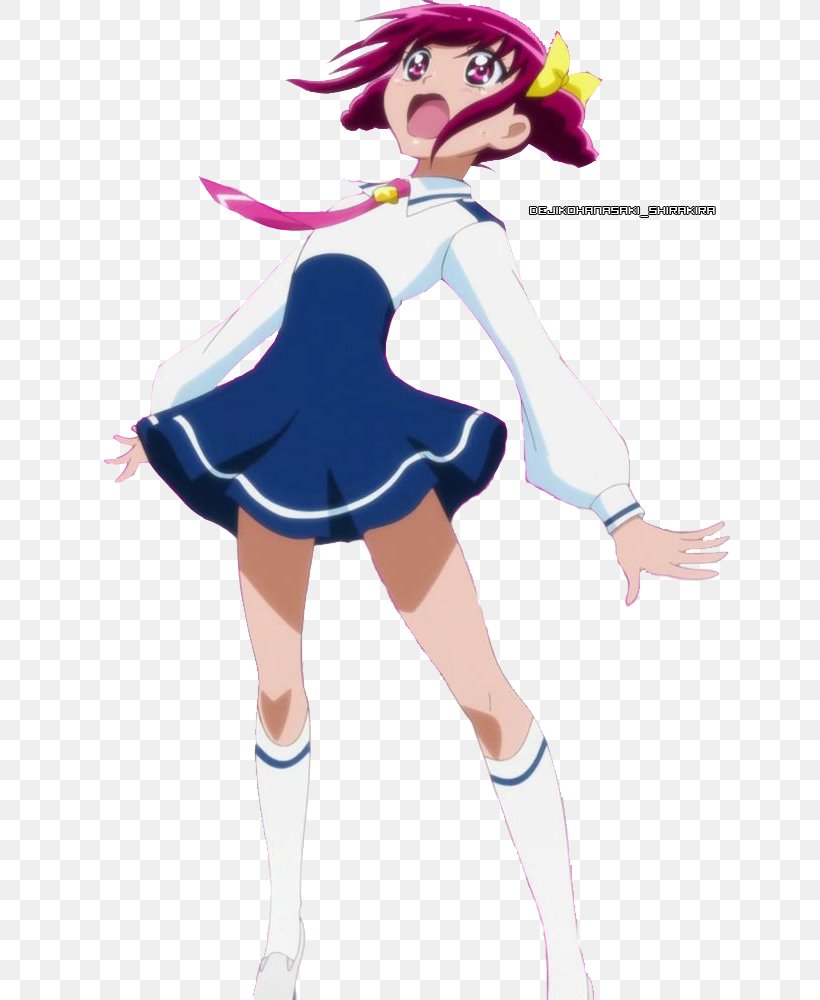 Miyuki Hoshizora Pretty Cure Tsubomi Hanasaki Hibiki Hojo, PNG, 640x1000px, Watercolor, Cartoon, Flower, Frame, Heart Download Free