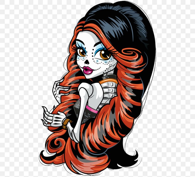 Skelita Calaveras Monster High Doll, PNG, 500x744px, Skelita Calaveras, Art, Calaca, Calavera, Cartoon Download Free