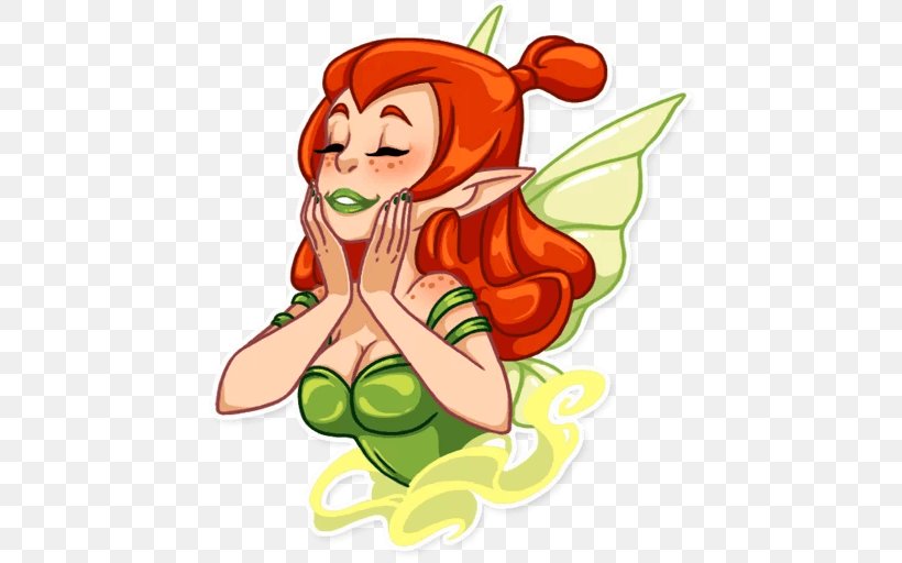 The Green Fairy Sticker Telegram Clip Art, PNG, 512x512px, Fairy, Art, Cartoon, Fictional Character, Flowering Plant Download Free