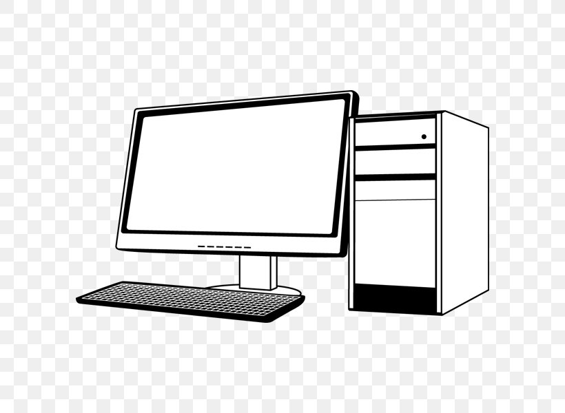 Computer Monitors Desktop Computers Personal Computer Output Device, PNG, 600x600px, Computer Monitors, Area, Black And White, Computer, Computer Font Download Free