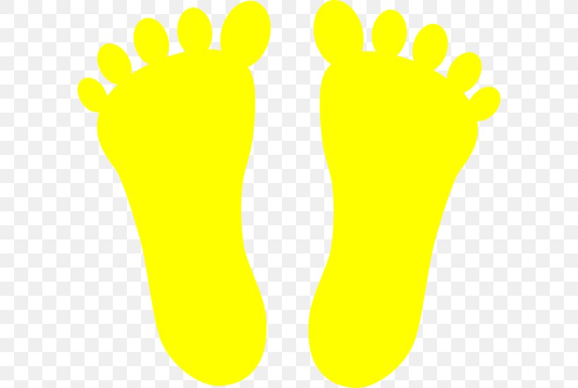 Footprint Yellow Clip Art, PNG, 600x551px, Footprint, Area, Color, Finger, Foot Download Free