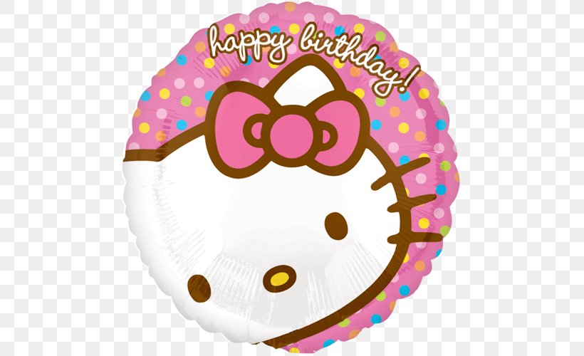 Hello Kitty Balloon Birthday Clip Art, PNG, 500x500px, Hello Kitty, Baby Toys, Balloon, Birthday, Flower Bouquet Download Free