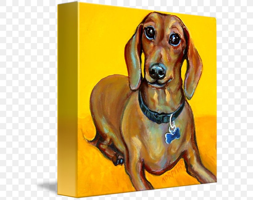 Dachshund Painting Chihuahua Dog Breed Puppy, PNG, 601x650px, Dachshund, Abstract Art, Art, Artist, Carnivoran Download Free