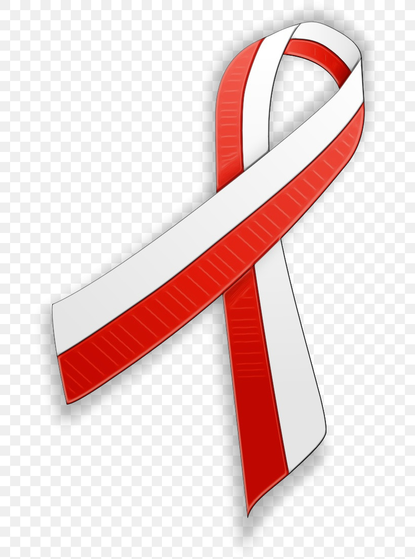 Red Ribbon Font Logo, PNG, 691x1104px, Watercolor, Logo, Paint, Red, Ribbon Download Free