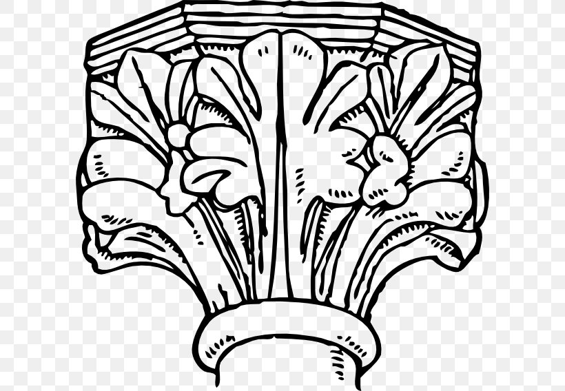 Gothic Architecture Decorated Period Clip Art, PNG, 600x568px, Gothic Architecture, Area, Art, Black, Black And White Download Free