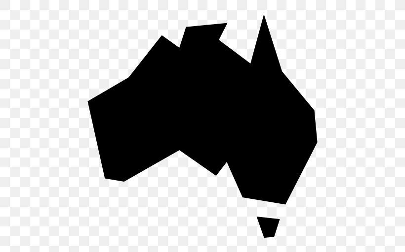 Australia, PNG, 512x512px, Australia, Black, Black And White, Continent, Map Download Free