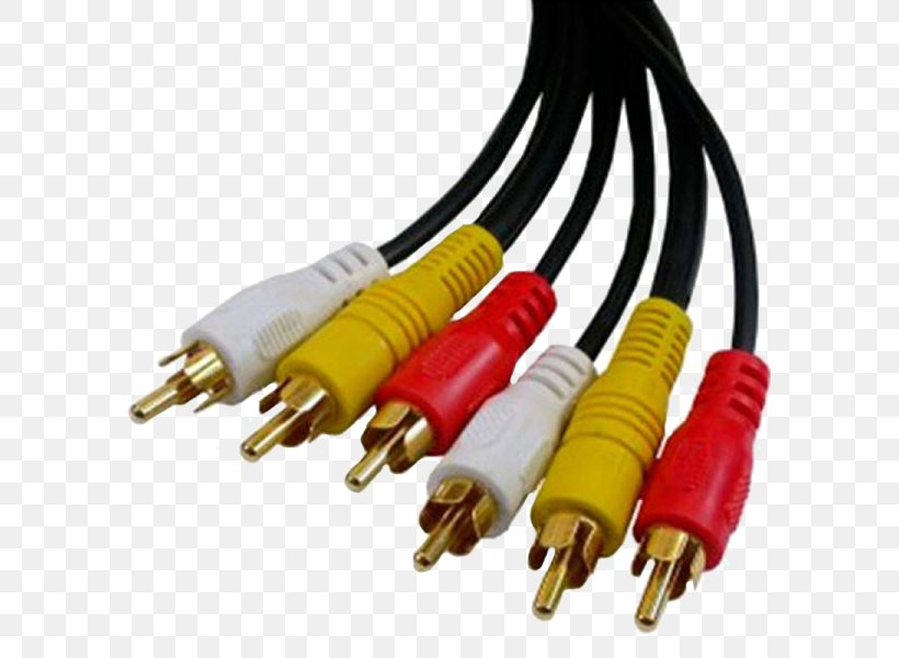 Electrical Cable RCA Connector Coaxial Audio Component Video, PNG, 600x600px, Electrical Cable, Audio, Cable, Cable Television, Coaxial Download Free