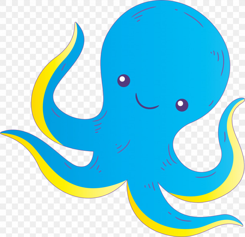Octopus Giant Pacific Octopus Octopus Turquoise Cartoon, PNG, 3000x2899px, Watercolor Octopus, Animal Figure, Aqua, Cartoon, Giant Pacific Octopus Download Free
