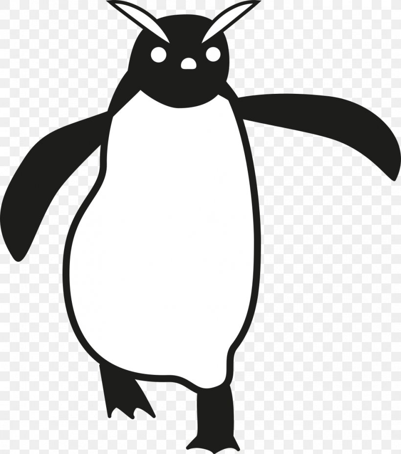 Penguin Clip Art Line Art Silhouette Cartoon, PNG, 982x1113px, Penguin, Artwork, Beak, Bird, Black Download Free