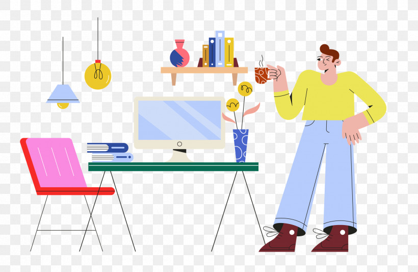 Work Space Working Office, PNG, 2500x1628px, Work Space, Behavior, Easel, Furniture, Human Download Free