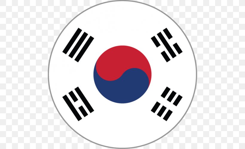 Flag Of South Korea National Flag Flag Of North Korea, PNG, 500x500px, South Korea, Area, Ball, Brand, Flag Download Free