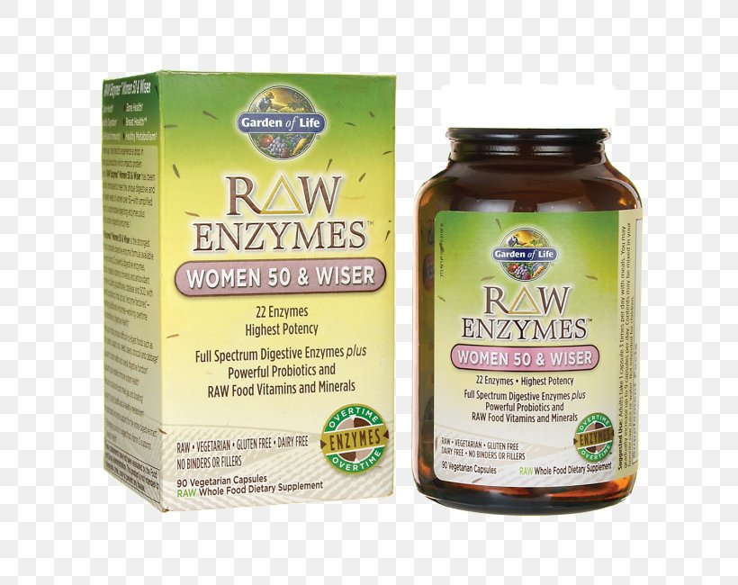 Dietary Supplement Garden Of Life RAW Enzymes Women Food Digestive Enzyme, PNG, 650x650px, Dietary Supplement, Diet, Digestion, Digestive Enzyme, Enzyme Download Free