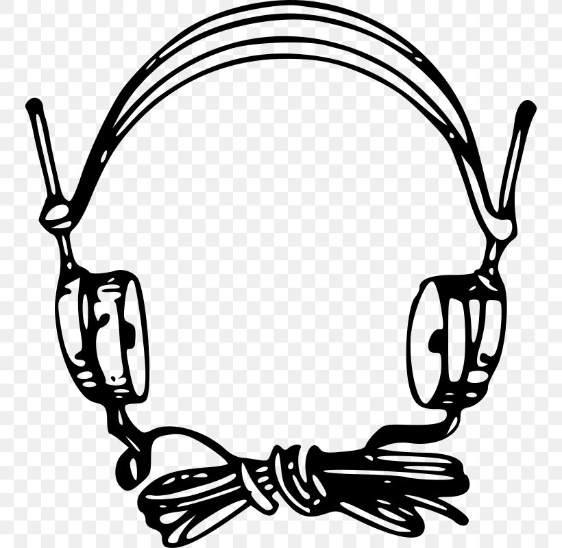 Headset Headphones Clip Art, PNG, 748x800px, Headset, Artwork, Black And White, El Uno Para El Otro, Headphones Download Free