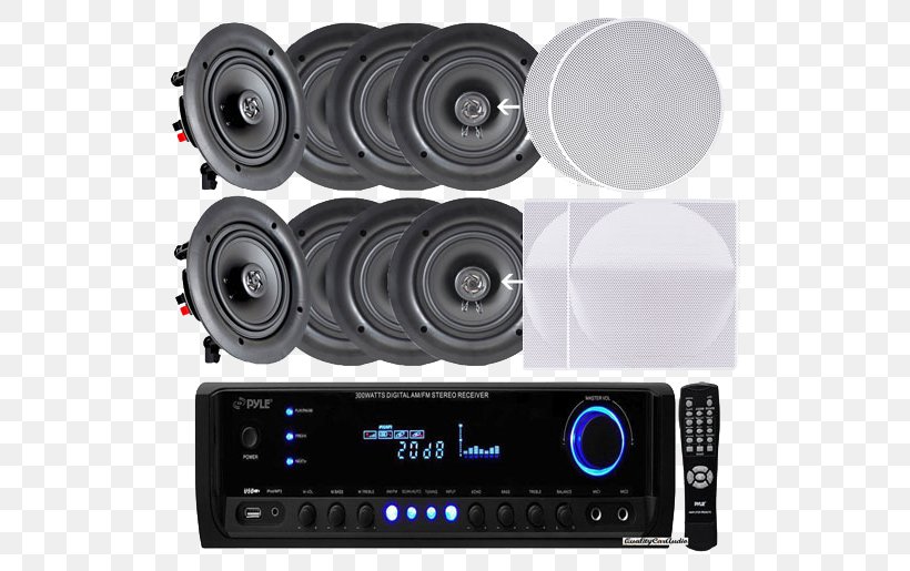 AV Receiver Home Theater Systems Pyle Audio Home Audio Stereophonic Sound, PNG, 550x515px, Av Receiver, Audio, Audio Equipment, Audio Power Amplifier, Audio Receiver Download Free