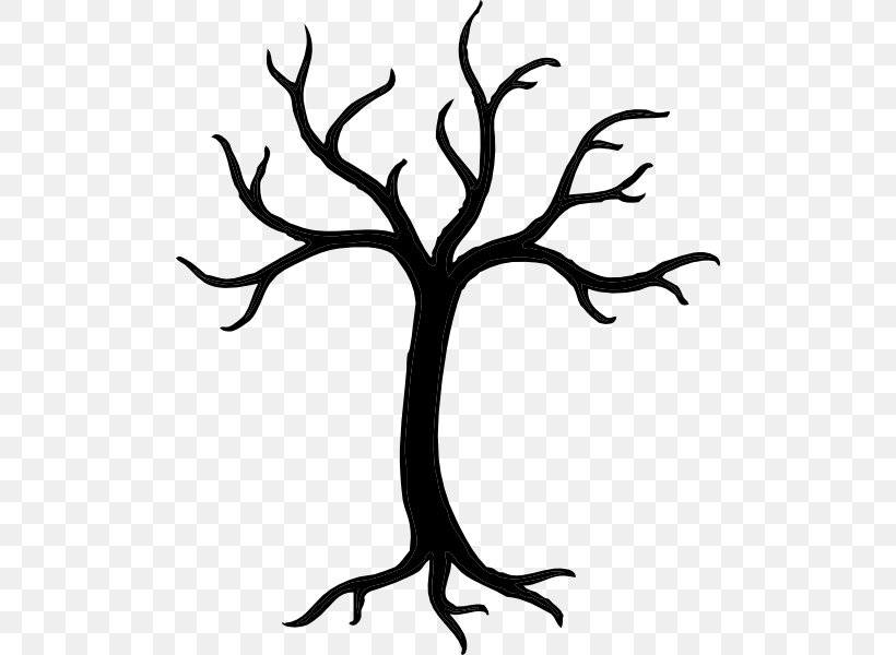 Tree Branch Clip Art, PNG, 498x600px, Tree, Artwork, Black And White, Branch, Drawing Download Free