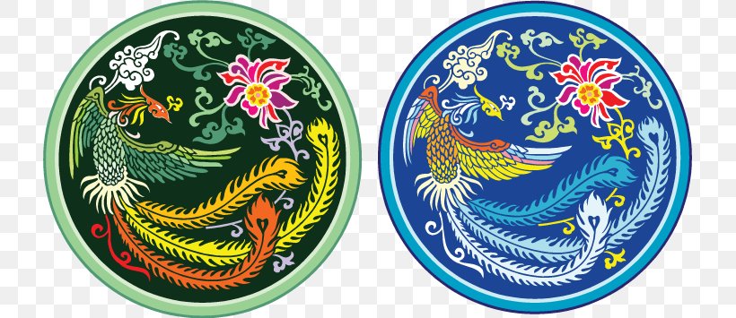 Chinese Dragon Euclidean Vector Fenghuang Motif, PNG, 723x355px, Chinese Dragon, Chinese Paper Cutting, Chinoiserie, Dragon, Fenghuang Download Free