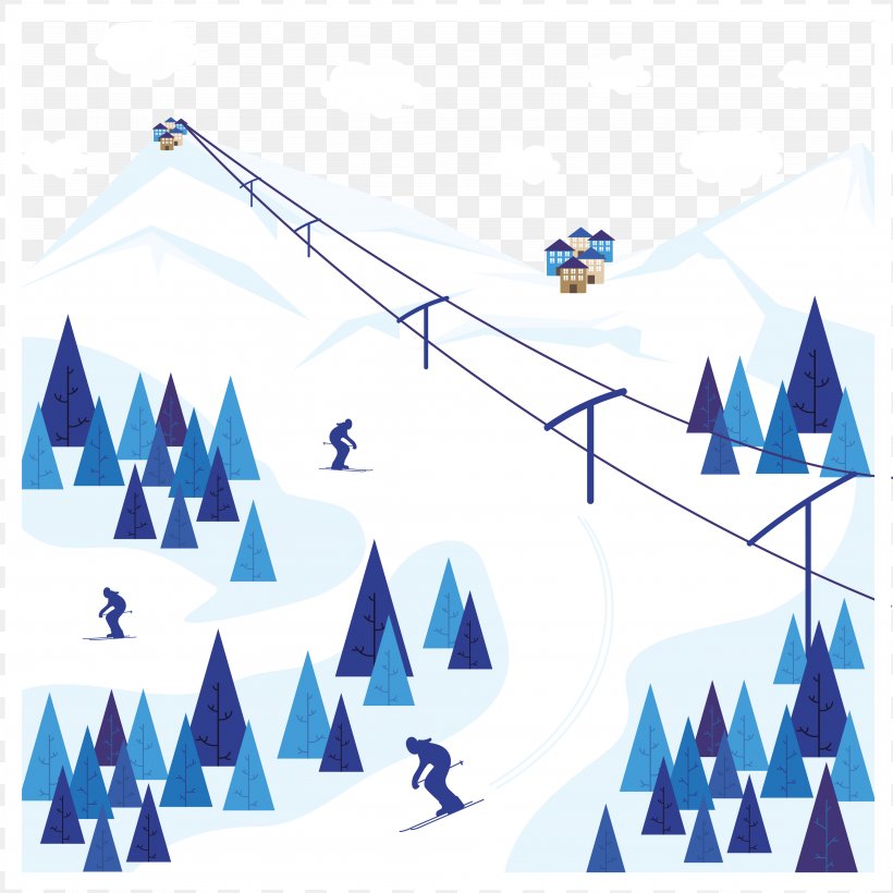 Skiing Snow Ski Resort Cartoon, PNG, 4167x4167px, Skiing, Area, Art, Cartoon, Diagram Download Free