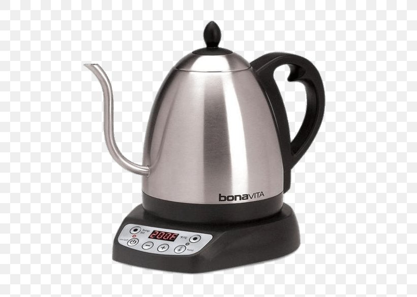Electric Kettle Coffeemaker Brewed Coffee, PNG, 585x585px, Kettle, Brewed Coffee, Bulletproof Coffee, Coffee, Coffee Percolator Download Free