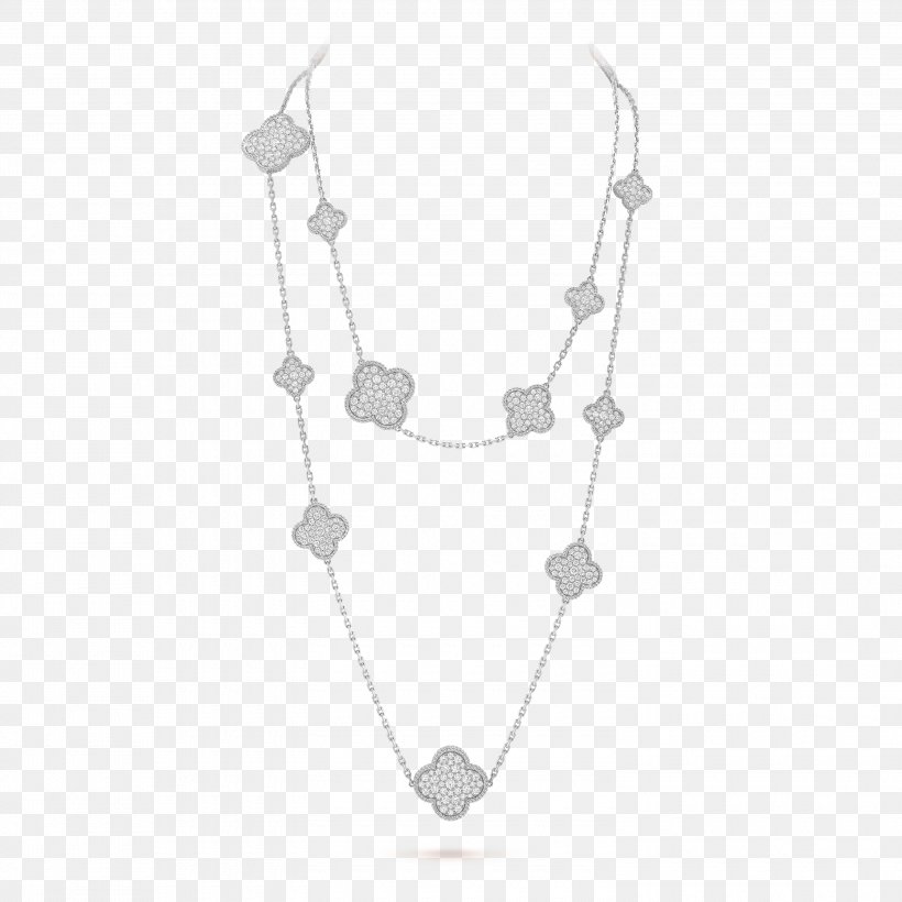 Necklace Van Cleef & Arpels Jewellery Chain Silver, PNG, 3000x3000px, Necklace, Body Jewellery, Body Jewelry, Bracelet, Chain Download Free