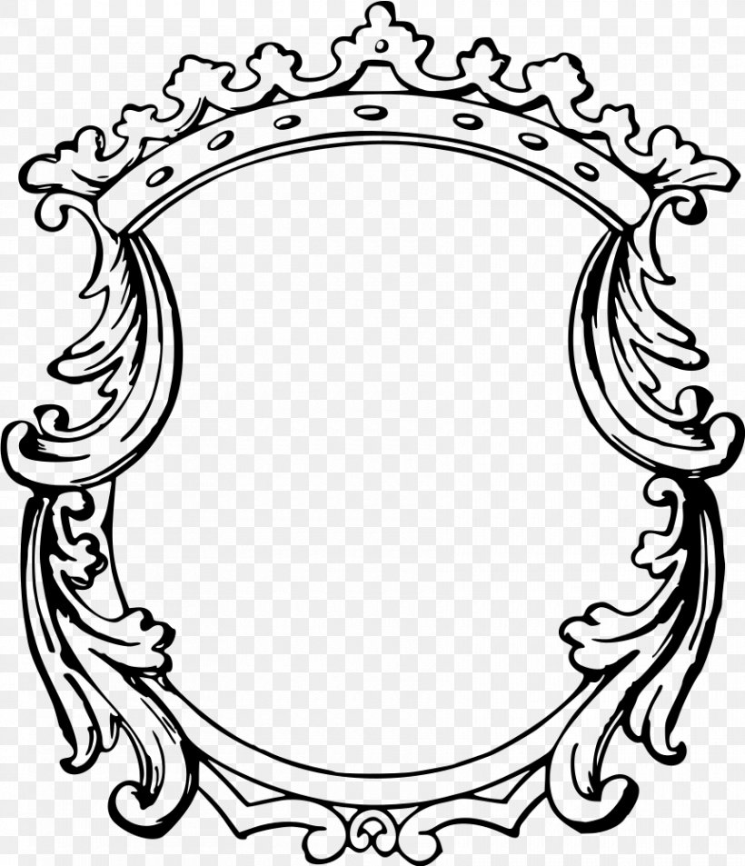 Picture Frames Clip Art, PNG, 860x1000px, Picture Frames, Black And White, Border, Drawing, Flower Download Free