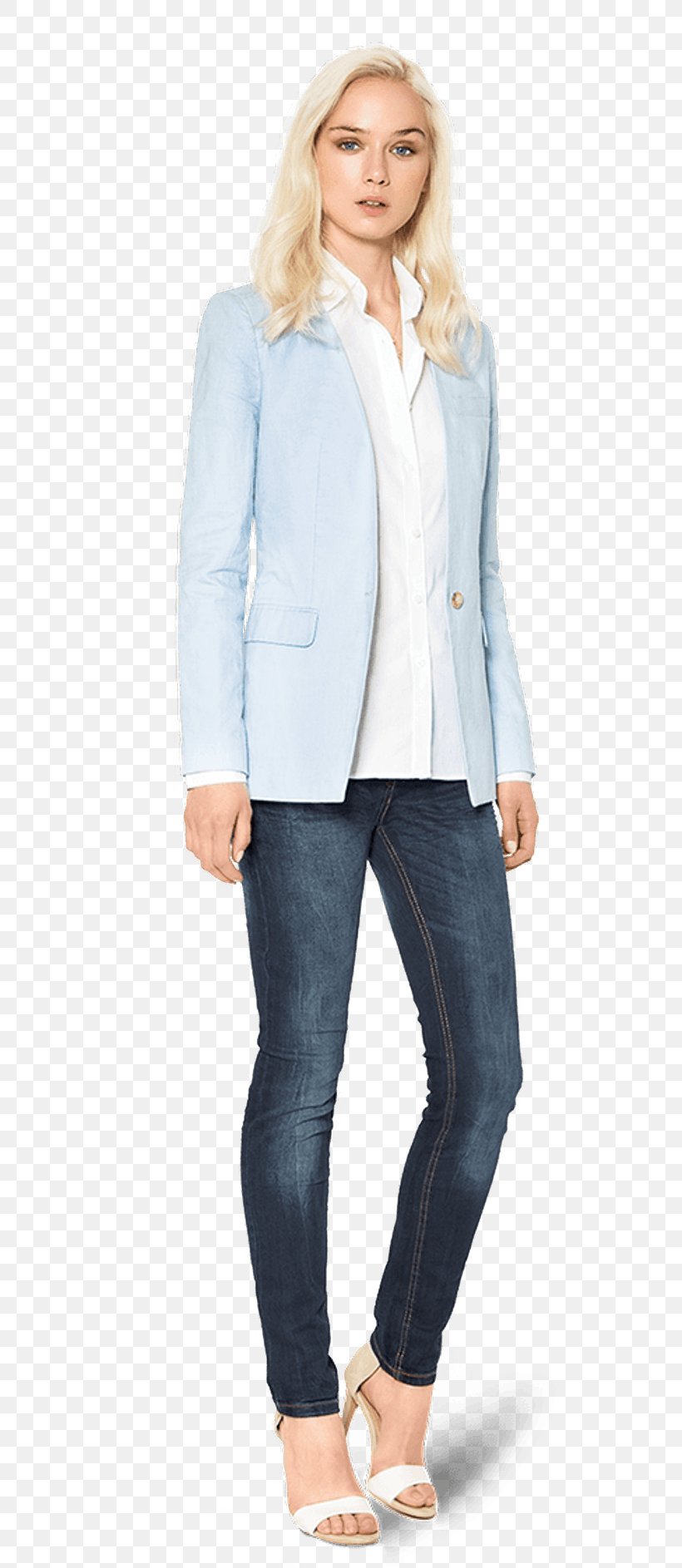 Blazer Jeans Denim Fashion Model, PNG, 655x1886px, Blazer, Blue, Clothing, Denim, Electric Blue Download Free