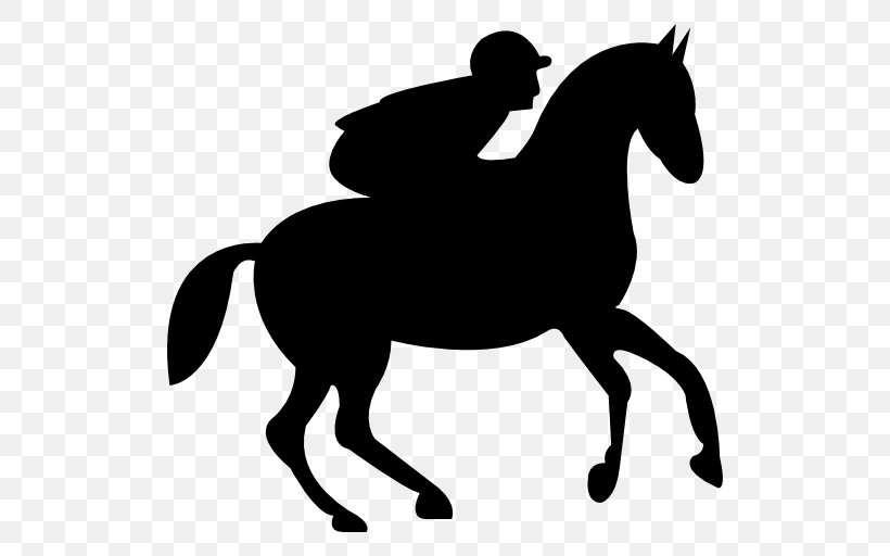Horse Equestrian Jockey Stallion Clip Art, PNG, 512x512px, Horse, Black And White, Bridle, Dressage, English Riding Download Free