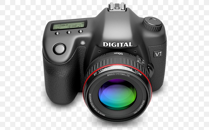 Digital SLR Camera Lens Mirrorless Interchangeable-lens Camera Single-lens Reflex Camera, PNG, 512x512px, Digital Slr, Camera, Camera Accessory, Camera Lens, Cameras Optics Download Free