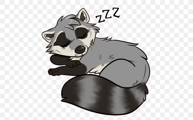 Sticker Database Tarantool Raccoons Telegram, PNG, 512x512px, Sticker, Bear, Black And White, Carnivoran, Cartoon Download Free