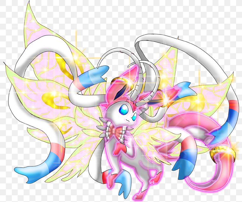Sylveon Eevee Evolution Pokémon, PNG, 800x683px, Watercolor, Cartoon, Flower, Frame, Heart Download Free