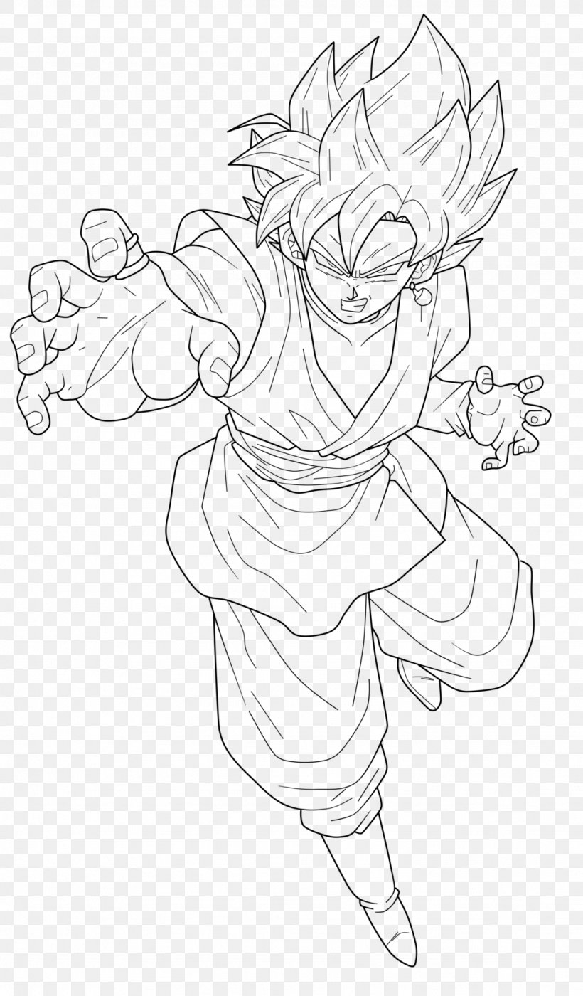 Goku Black Black And White Line Art Drawing, PNG, 1024x1749px, Watercolor, Cartoon, Flower, Frame, Heart Download Free