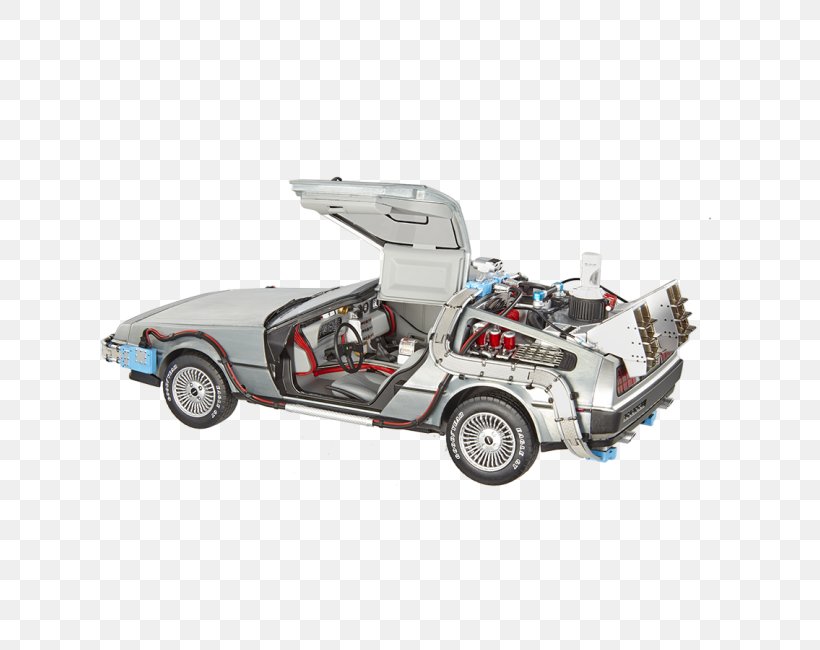 Model Car Marty McFly DeLorean Time Machine Back To The Future, PNG, 650x650px, 118 Scale, Car, Automotive Design, Automotive Exterior, Back To The Future Download Free