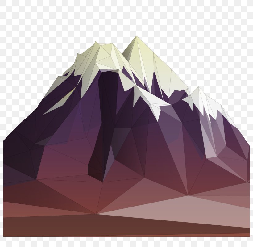 Mountain Polygon Euclidean Vector Gradient, PNG, 800x800px, Mountain, Glacier Hiking, Gradient, Ice, Mountain Range Download Free