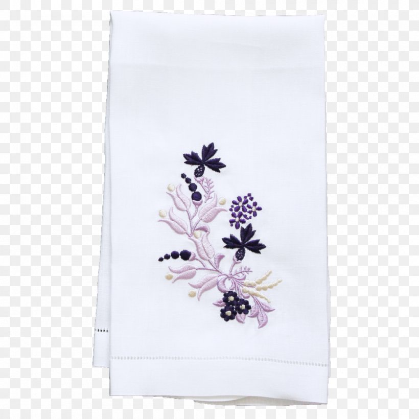 Towel Textile Purple Flower Embroidery, PNG, 1000x1000px, Towel, Embroidery, Flower, Lilac, Purple Download Free