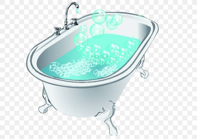 Bathtub Bathroom Shower Clip Art, PNG, 1000x704px, Bathtub, Aqua, Bathing, Bathroom, Bathroom Sink Download Free