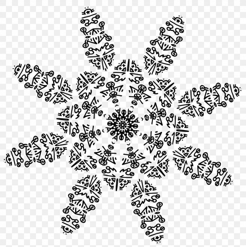 Drawing Black And White Art Snowflake, PNG, 1024x1032px, Drawing, Area, Art, Black, Black And White Download Free