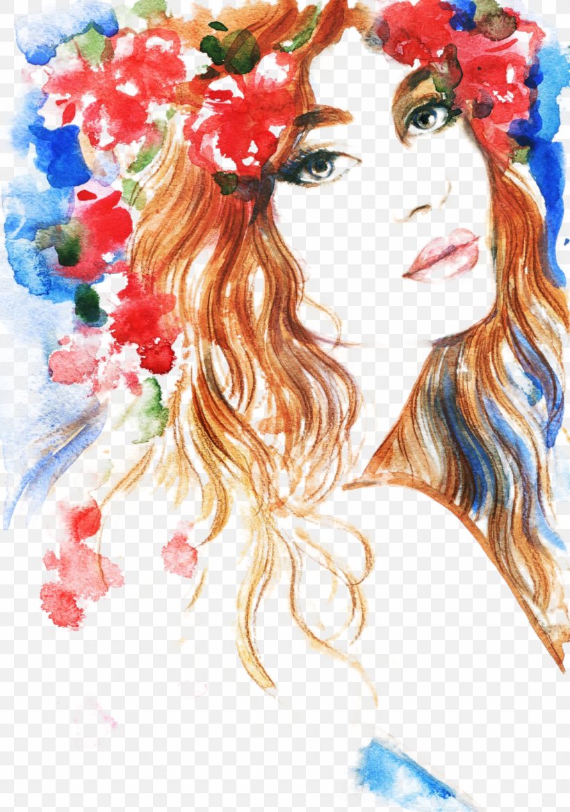 International Womens Day Woman Illustration, PNG, 1100x1566px, Watercolor, Cartoon, Flower, Frame, Heart Download Free