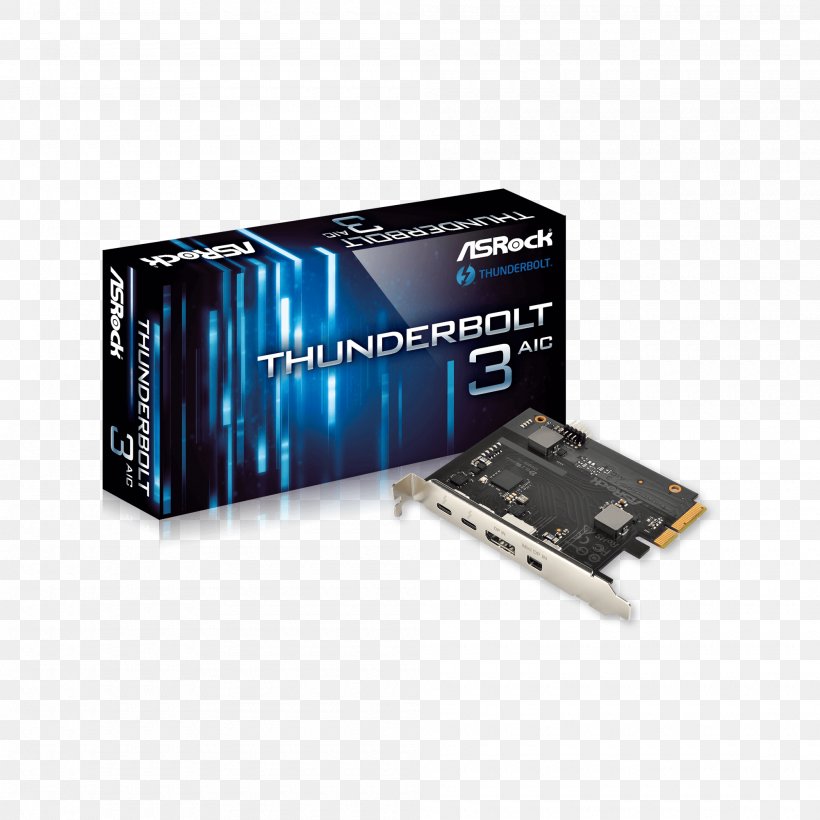 Thunderbolt PCI Express Mini DisplayPort Expansion Card, PNG, 2000x2000px, Thunderbolt, Asrock, Cable, Computer Component, Computer Hardware Download Free