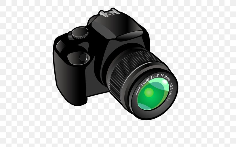 Digital SLR Camera Photography Clip Art, PNG, 512x512px, Digital Slr, Camera, Camera Lens, Cameras Optics, Digital Camera Download Free